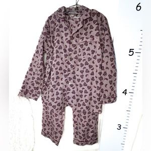 Manhattan Red Paisley & Stripes Men's 2PC Pajama Set‎ Large